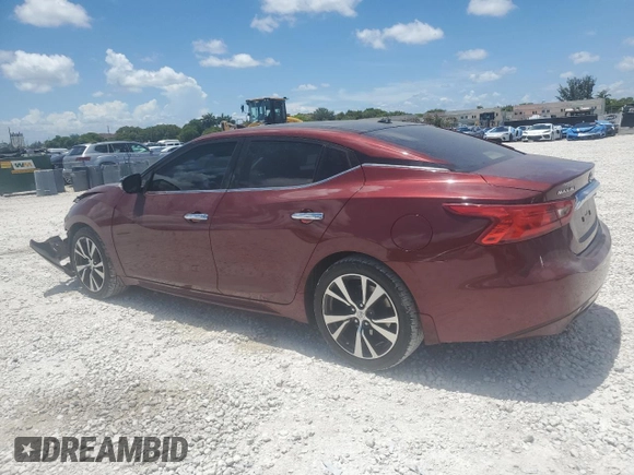 2016 Nissan Maxima SR with VIN 1N4AA6AP7GC395180, listed as a Copart auction lot 62188675 with 63,294 mi miles and Salvage title. Bid and sale history available at DreamBid. Image 2.