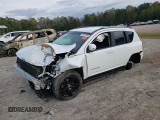 2015 Jeep Compass Latitude with VIN 1C4NJCEB9FD264284, listed as a Copart auction lot 76277334 with 104,275 mi miles and Salvage Title. Bid and sale history available at carsss.com. Image 1.
