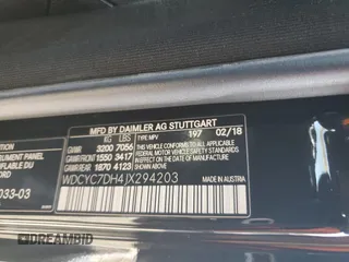 2018 Mercedes-Benz G-Class AMG G 63 with VIN WDCYC7DH4JX294203, listed as a Copart auction lot 86001164 with 28,880 mi miles and Salvage Title. Bid and sale history available at carsss.com. Image 12.