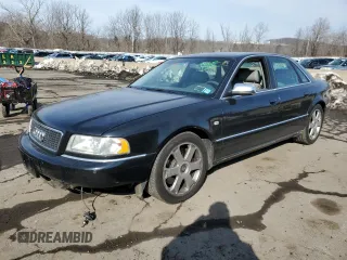 2002 Audi S8 with VIN WAUGU44D32N004151, listed as a Copart auction lot 45453595 with 171,113 mi miles and Salvage Title. Bid and sale history available at DreamBid. Image 1.