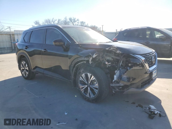 2022 Nissan Rogue SV with VIN 5N1BT3BB3NC724489, listed as a Copart auction lot 42654825 with 37,575 mi miles and Salvage Title. Bid and sale history available at DreamBid. Image 4.