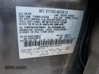 2005 Ford Five Hundred Limited with VIN 1FAHP28105G196579, listed as a Copart auction lot 82986474 with 0 mi miles and Clean Title. Bid and sale history available at carsss.com. Image 12.