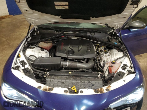 2020 Alfa Romeo Giulia Ti Sport with VIN ZARFAMBN2L7626139, listed as a Copart auction lot 60708035 with 65,270 mi miles and Salvage title. Bid and sale history available at DreamBid. Image 11.