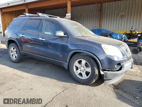 2009 GMC Acadia SLE1 z VIN 1GKEV13D69J122739, wystawiony jako Copart lot #58098345 z przebiegiem 201 731 mil mil oraz Szkoda całkowita • Salvage title. Historia ofert i sprzedaży dostępna na DreamBid. Obrazek 4.