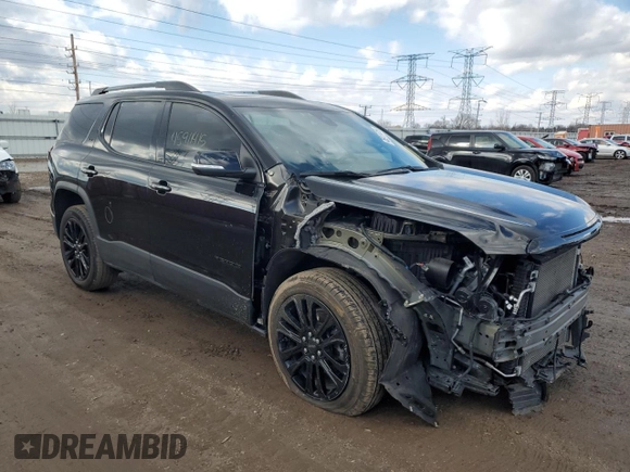 2023 GMC Acadia SLT with VIN 1GKKNULS1PZ228002, listed as a Copart auction lot 45911415 with 21,817 mi miles and Salvage Title. Bid and sale history available at DreamBid. Image 4.