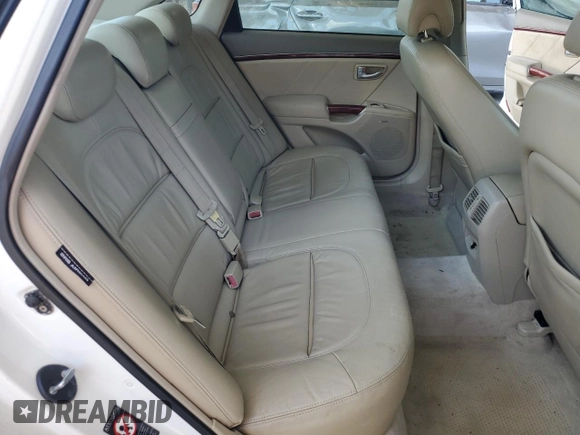 2008 Hyundai Azera Limited with VIN KMHFC46F18A275639, listed as a Copart auction lot 57425425 with 131,118 mi miles and Salvage title. Bid and sale history available at DreamBid. Image 10.