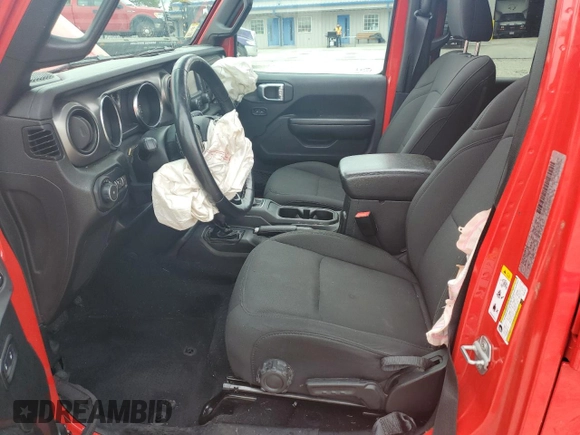 2019 Jeep Wrangler Unlimited Sport with VIN 1C4HJXDG2KW637021, listed as a Copart auction lot 58391315 with 66,087 mi miles and Salvage title. Bid and sale history available at DreamBid. Image 7.