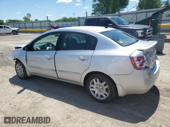 2012 Nissan Sentra S with VIN 3N1AB6AP0CL672342, listed as a Copart auction lot 55215965 with Not provided miles and Salvage title. Bid and sale history available at DreamBid. Image 2.