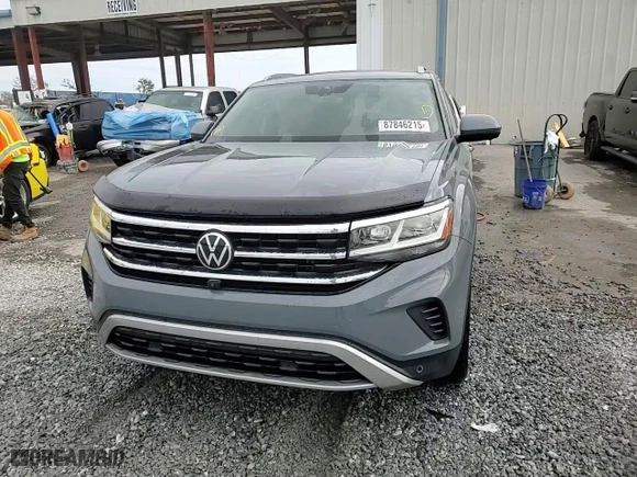 2020 Volkswagen Atlas Cross Sport 3.6L V6 SEL Premium with VIN 1V2NE2CA7LC216338, listed as a Copart auction lot 87846215 with 60,399 mi miles and Salvage Title. Bid and sale history available at carsss.com. Image 14.