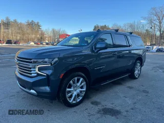 2021 Chevrolet Suburban High Country with VIN 1GNSKGKL6MR275612, listed as a Copart auction lot 54599495 with 136,158 mi miles and Clean Title. Bid and sale history available at carsss.com. Image 2.