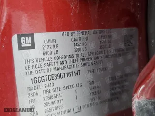 2016 Chevrolet Colorado 4WD LT with VIN 1GCGTCE39G1167147, listed as a Copart auction lot 88916635 with 93,555 mi miles and Salvage Title. Bid and sale history available at carsss.com. Image 14.