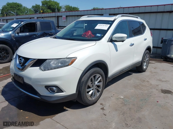 2015 Nissan Rogue SL with VIN 5N1AT2MV9FC886089, listed as a IAAI auction lot 41974712 with 33,946 mi miles. Bid and sale history available at carsss.com. Image 21.