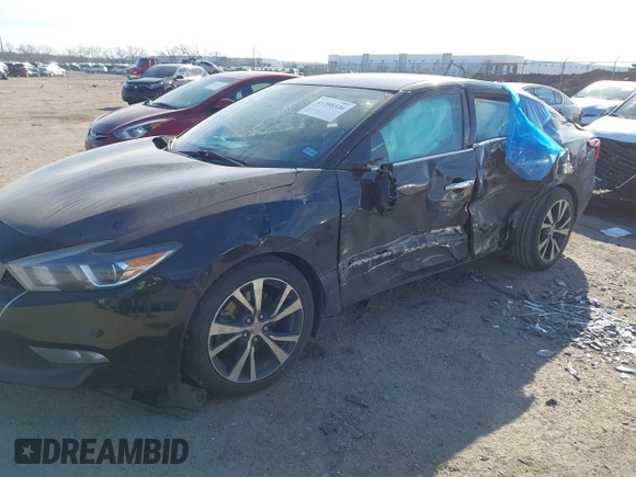 2017 Nissan Maxima SV with VIN 1N4AA6AP2HC418270, listed as a IAAI auction lot 41305536 with 158,298 mi miles. Bid and sale history available at carsss.com. Image 2.