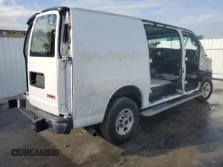 2022 GMC Savana Cargo z VIN 1GTW7AFP6N1143245, wystawiony jako Copart lot #46677755 z przebiegiem Nie podano mil oraz Tytuł czysty. Historia ofert i sprzedaży dostępna na DreamBid. Obrazek 3.