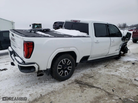 2021 GMC Sierra 2500HD AT4 with VIN 1GT49PEY4MF112141, listed as a Copart auction lot 88981925 with 95,803 mi miles and Salvage Title. Bid and sale history available at carsss.com. Image 3.