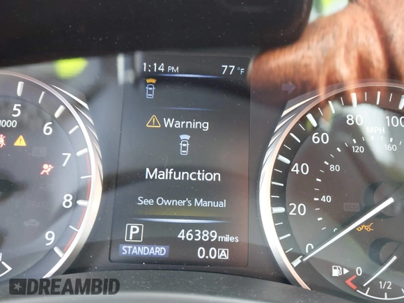 2020 Infiniti Q50 Luxe with VIN JN1EV7AP0LM203773, listed as a IAAI auction lot 42028051 with 46,389 mi miles and . Bid and sale history available at DreamBid. Image 16.