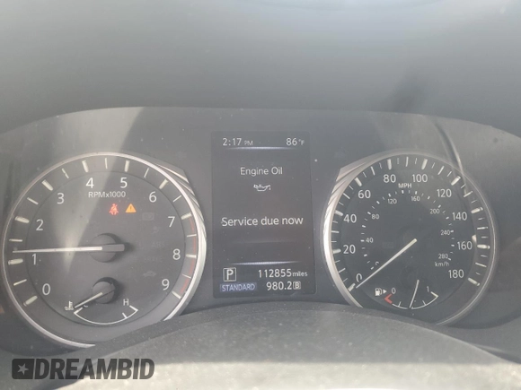 2018 Infiniti Q50 3.0t LUXE with VIN JN1EV7AR3JM440451, listed as a Copart auction lot 70054044 with 112,855 mi miles and Salvage Title. Bid and sale history available at carsss.com. Image 9.