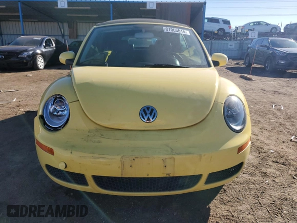 2007 Volkswagen Beetle with VIN 3VWPF31Y47M420531, listed as a Copart auction lot 87063014 with 55,736 mi miles and Salvage title. Bid and sale history available at DreamBid. Image 5.