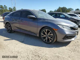 2021 Honda Civic Sedan Sport with VIN 19XFC2F83ME202600, listed as a Copart auction lot 77678754 with 66,978 mi miles and Salvage Title. Bid and sale history available at carsss.com. Image 4.