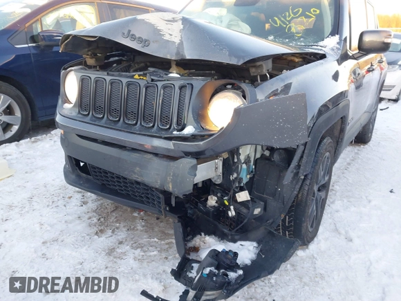 2016 Jeep Renegade Latitude with VIN ZACCJBBT6GPD80057, listed as a IAAI auction lot 41268210 with 95,618 mi miles. Bid and sale history available at carsss.com. Image 6.