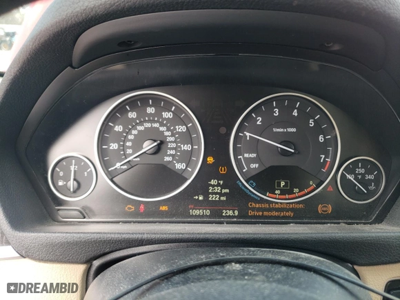 2014 BMW 3 Series 328i with VIN WBA3A5G5XENP32023, listed as a Copart auction lot 47126975 with 109,510 mi miles and Salvage Title. Bid and sale history available at carsss.com. Image 9.