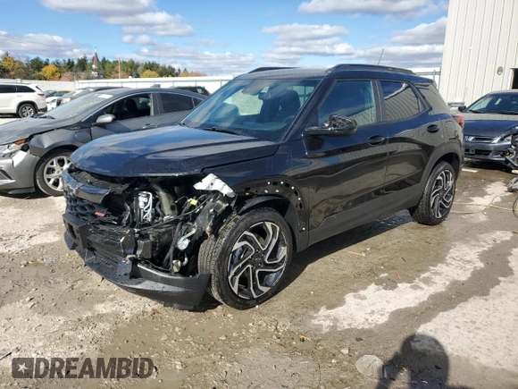 2025 Chevrolet TrailBlazer RS with VIN KL79MTSL4SB008157, listed as a Copart auction lot 76710954 with 2,028 mi miles and Salvage Title. Bid and sale history available at carsss.com. Image 1.