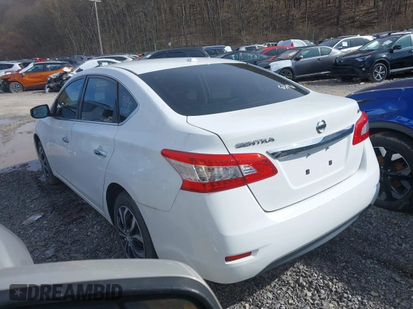 2015 Nissan Sentra S with VIN 3N1AB7AP2FY250621, listed as a IAAI auction lot 41864359 with 132,577 mi miles. Bid and sale history available at carsss.com. Image 3.
