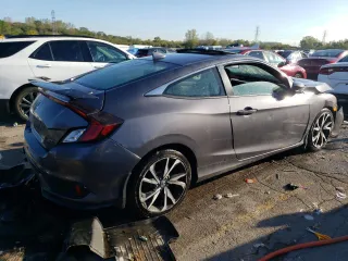 2018 Honda Civic Si Coupe with VIN 2HGFC3A59JH757894, listed as a Copart auction lot 72514584 with 65,189 mi miles and Salvage Title. Bid and sale history available at carsss.com. Image 3.