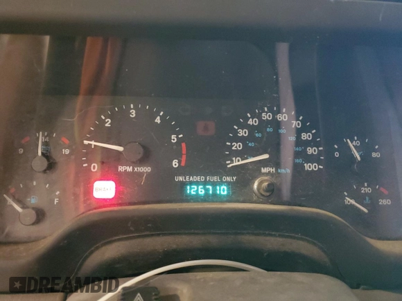 1997 Jeep Wrangler Sport with VIN 1J4FY19S8VP471139, listed as a Copart auction lot 60664255 with 126,710 mi miles and Clean title. Bid and sale history available at DreamBid. Image 9.