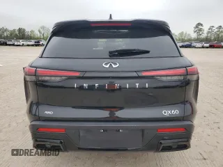 2024 Infiniti QX60 Pure with VIN 5N1DL1ES4RC340221, listed as a Copart auction lot 50804655 with 7,429 mi miles and Salvage title. Bid and sale history available at DreamBid. Image 6.