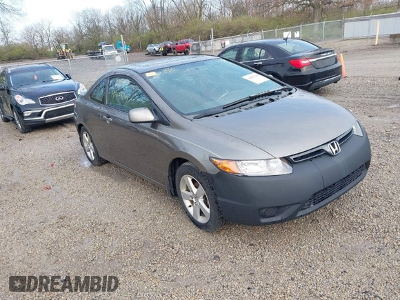 2007 Honda Civic Cpe EX with VIN 2HGFG11847H544833, listed as a IAAI auction lot 42002703 with 191,383 mi miles. Bid and sale history available at carsss.com. Image 1.
