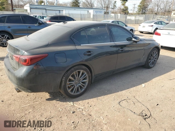 2020 Infiniti Q50 Red Sport 400 with VIN JN1FV7AR9LM660491, listed as a Copart auction lot 48175725 with 39,540 mi miles and Salvage Title. Bid and sale history available at carsss.com. Image 3.