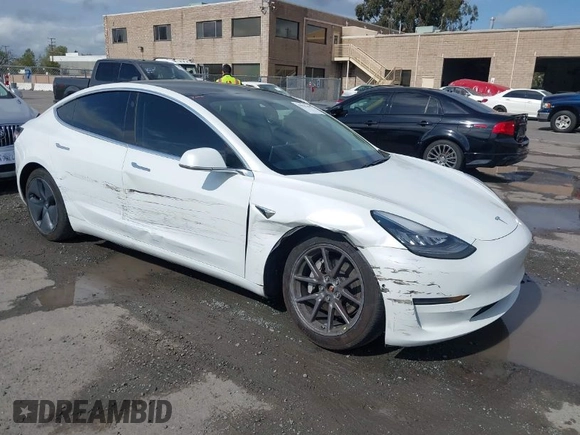 2020 Tesla Model 3 Long Range with VIN 5YJ3E1EB6LF619528, listed as a IAAI auction lot 41937430 with 70,327 mi miles. Bid and sale history available at carsss.com. Image 1.