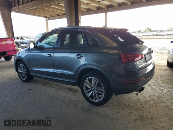 2018 Audi Q3 Premium with VIN WA1ECCFS1JR007540, listed as a Copart auction lot 62449775 with 118,766 mi miles and Salvage title. Bid and sale history available at DreamBid. Image 2.