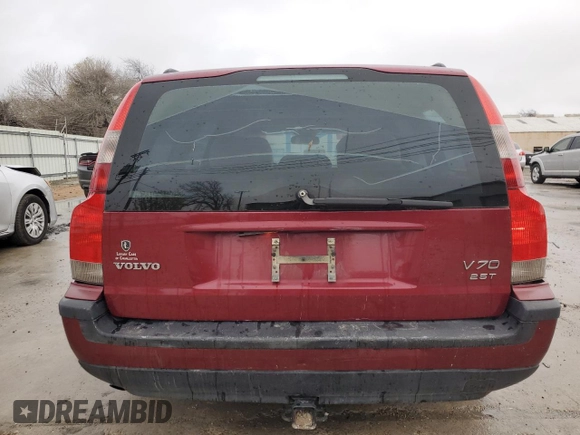 2004 Volvo V70 with VIN YV1SW59V642416626, listed as a Copart auction lot 42795645 with 231,943 mi miles and Salvage Title. Bid and sale history available at carsss.com. Image 6.