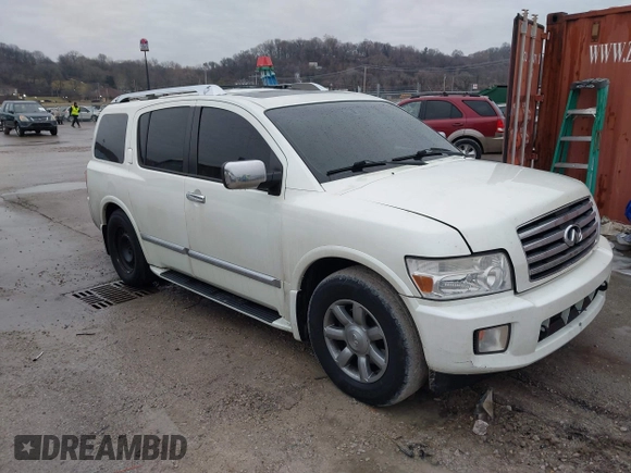 2007 Infiniti QX56 with VIN 5N3AA08A17N802779, listed as a IAAI auction lot 41461156 with 148,006 mi miles. Bid and sale history available at carsss.com. Image 1.
