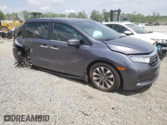 2024 Honda Odyssey EX-L с VIN 5FNRL6H62RB073573, выставлен на аукционе Copart как лот 55228105 с пробегом Не указан миль и Списание • Salvage title. История ставок и продаж доступна на DreamBid. Изображение 4.