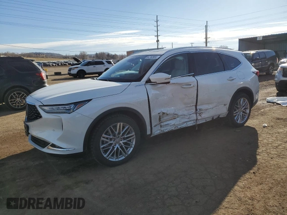 2023 Acura MDX w/Advance Package with VIN 5J8YE1H84PL002297, listed as a Copart auction lot 84763984 with 10,077 mi miles and Salvage Title. Bid and sale history available at carsss.com. Image 1.