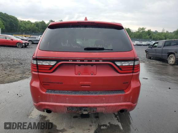 2017 Dodge Durango GT with VIN 1C4RDJDG4HC757874, listed as a Copart auction lot 62829115 with 110,863 mi miles and Salvage title. Bid and sale history available at DreamBid. Image 6.