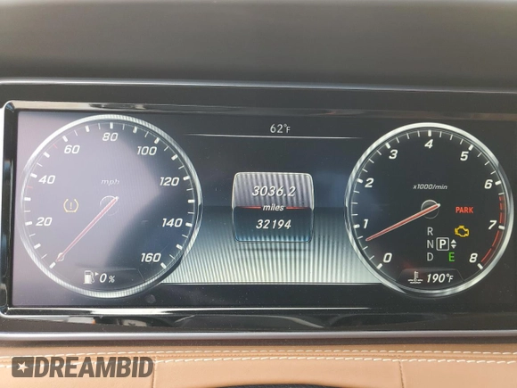 2016 Mercedes-Benz S-Class S 550 with VIN WDDXJ8FB5GA012836, listed as a Copart auction lot 42929065 with 32,194 mi miles and Salvage Title. Bid and sale history available at carsss.com. Image 9.