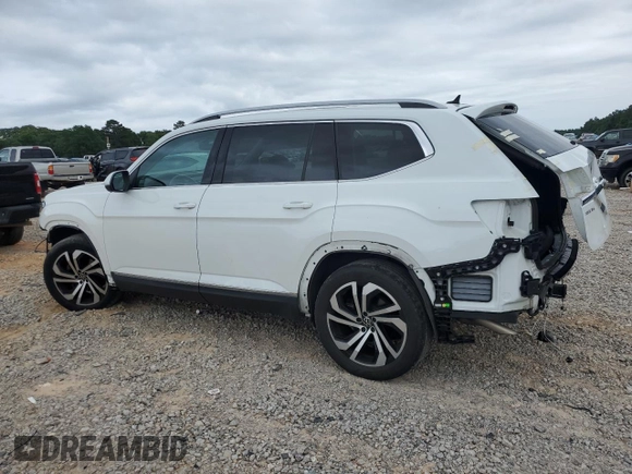 2021 Volkswagen Atlas SEL Premium with VIN 1V2TR2CAXMC505873, listed as a Copart auction lot 55989815 with 65,711 mi miles and Salvage title. Bid and sale history available at DreamBid. Image 2.