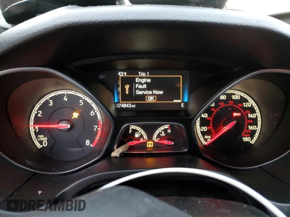 2018 Ford Focus ST with VIN 1FADP3L95JL332501, listed as a Copart auction lot 49747155 with 74,843 mi miles and Salvage Title. Bid and sale history available at DreamBid. Image 9.