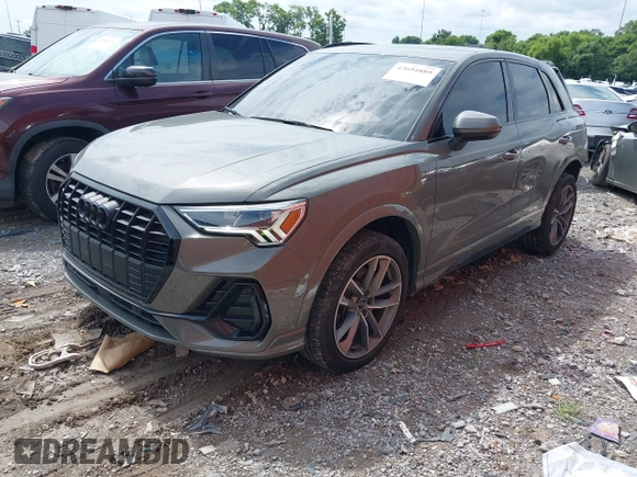 2023 Audi Q3 S line Premium with VIN WA1DECF34P1150360, listed as a IAAI auction lot 42694889 with 19,489 mi miles and . Bid and sale history available at DreamBid. Image 18.