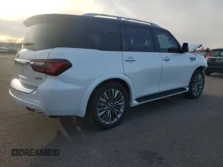 2021 Infiniti QX80 SENSORY with VIN JN8AZ2BE4M9273804, listed as a Copart auction lot 82141324 with 57,873 mi miles and Salvage Title. Bid and sale history available at carsss.com. Image 3.