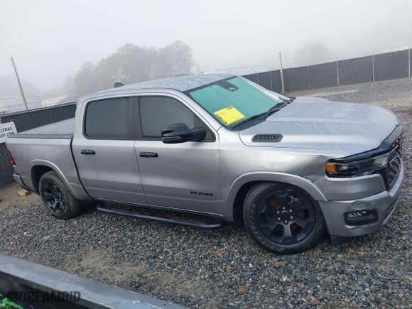 2025 Ram 1500 Big Horn with VIN 1C6SRFFP5SN502795, listed as a IAAI auction lot 41498981 with 6,565 mi miles. Bid and sale history available at carsss.com. Image 13.