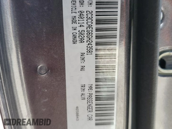 2016 Chrysler 300 C z VIN 2C3CCAEG6GH243581, wystawiony jako Copart lot #58425265 z przebiegiem 6 572 mil mil oraz Szkoda całkowita • Salvage title. Historia ofert i sprzedaży dostępna na DreamBid. Obrazek 13.