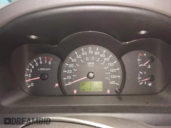 2004 Kia Spectra LX with VIN KNAFE121245064294, listed as a IAAI auction lot 41424241 with 110,136 mi miles. Bid and sale history available at carsss.com. Image 7.