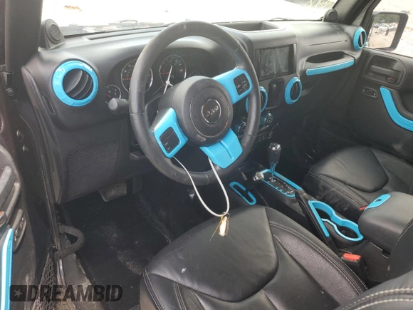 2014 Jeep Wrangler Sahara with VIN 1C4AJWBG8EL248291, listed as a Copart auction lot 60611345 with 84,777 mi miles and Salvage title. Bid and sale history available at DreamBid. Image 8.
