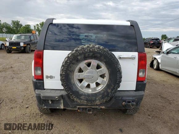 2008 Hummer H3 SUV with VIN 5GTEN13E088176685, listed as a Copart auction lot 58247064 with 186,426 mi miles and Salvage Title. Bid and sale history available at carsss.com. Image 6.