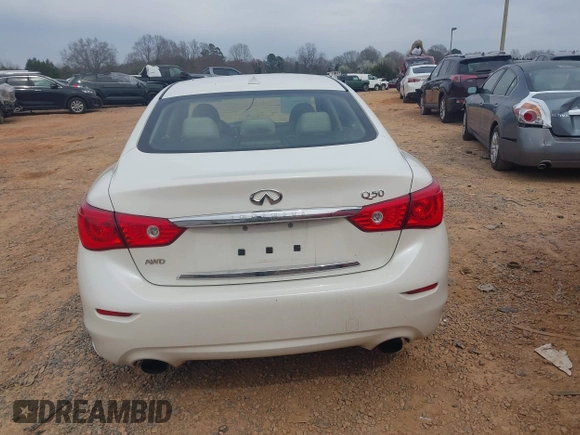 2017 Infiniti Q50 3.0t Premium with VIN JN1EV7AR8HM839141, listed as a IAAI auction lot 41803774 with 109,893 mi miles. Bid and sale history available at carsss.com. Image 16.